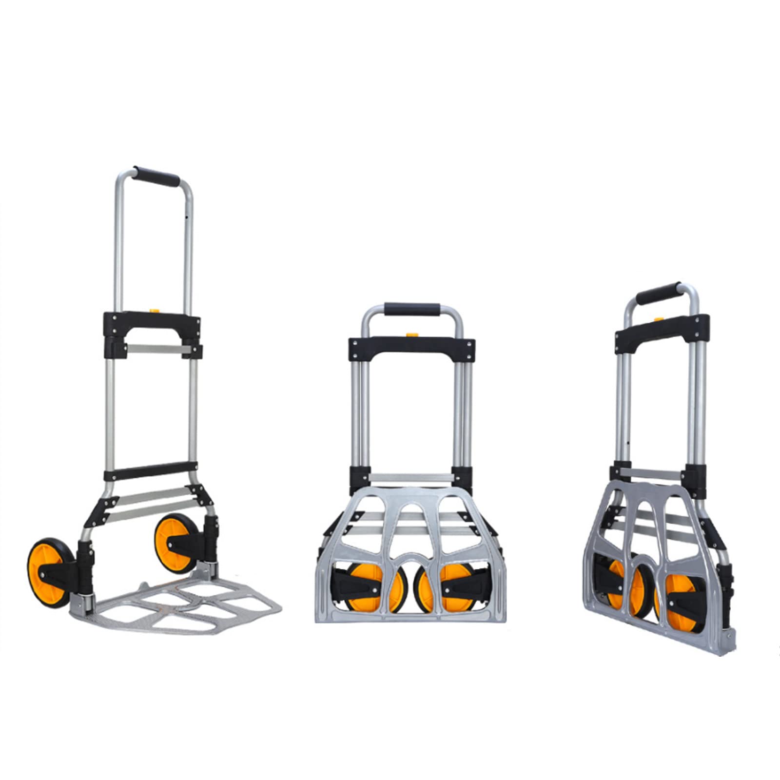 DERYBOL Aluminum Alloy Luggage Cart - 2-Speed Adjustable Folding Hand Truck with Telescopic Handle | Perfect for Airport Travel, Grocery Shopping & Heavy Load Transport