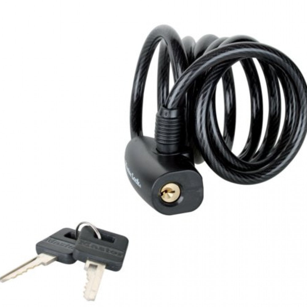 MASTER LOCK 8126 Heavy Duty 8MM x 1.80M Key Lock - Black Security Cable for Bikes, Laptops & Outdoor Equipment | Secure Storage & Theft Protection