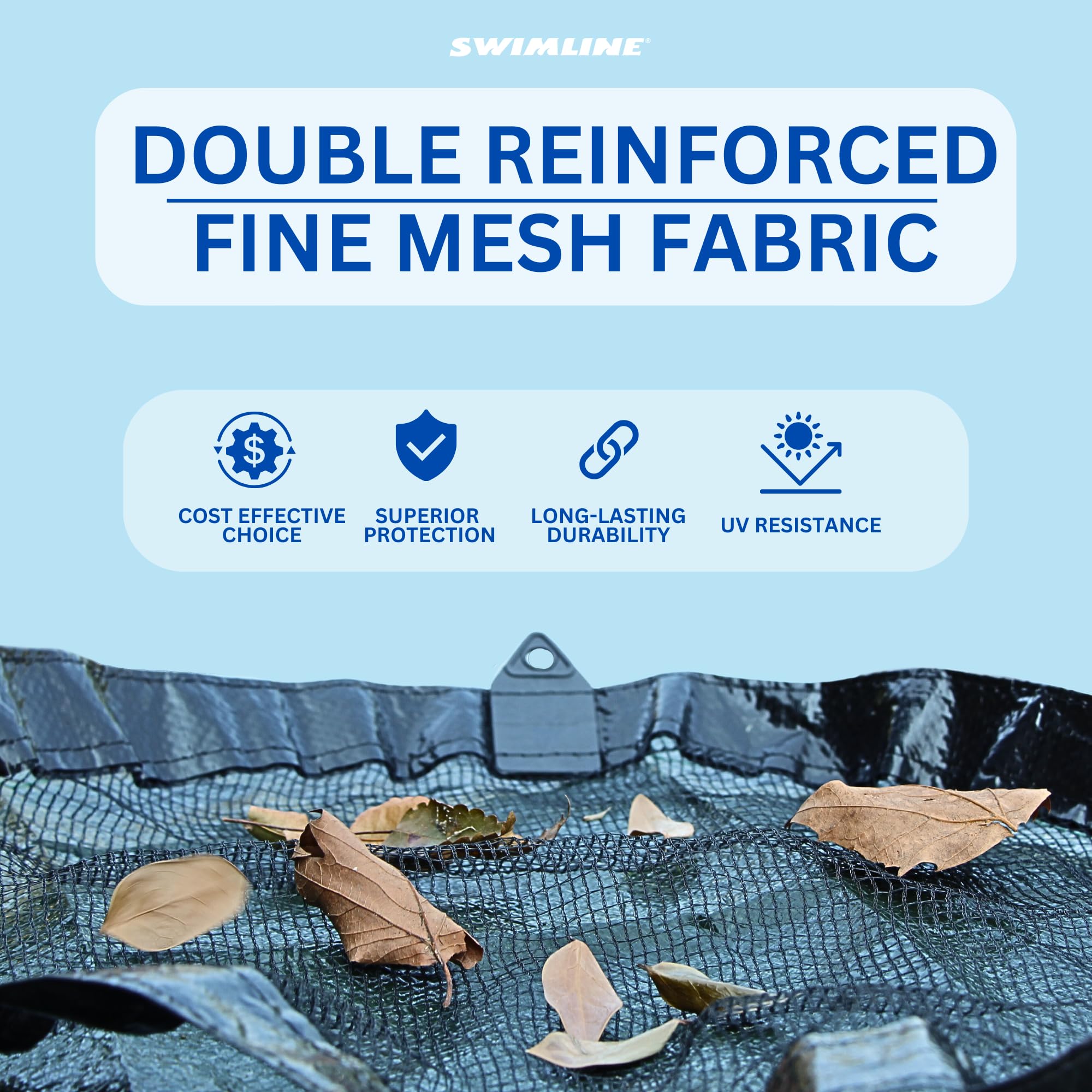 Buffalo Blizzard Leaf Net Cover for 16x36 ft Rectangle In-Ground Pools | Heavy Duty Winter Pool Cover Protector | Keeps Leaves & Debris Out | Perfect for Fall & Winter Pool Maintenance