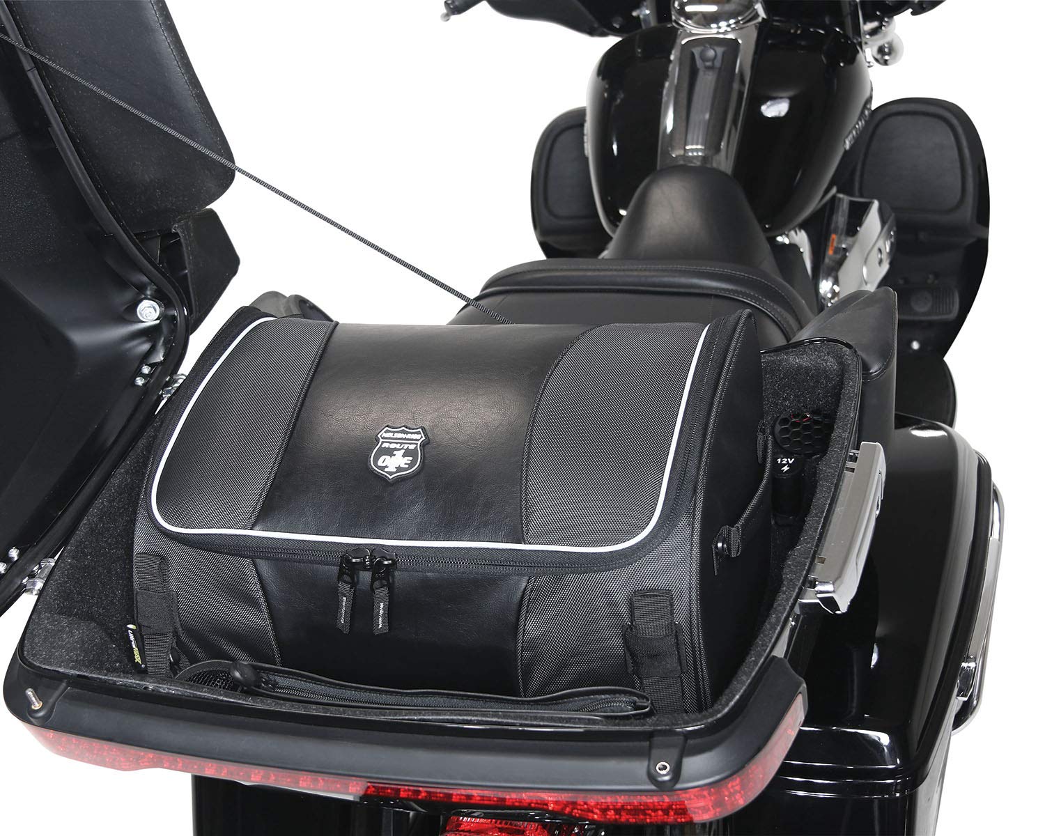 Nelson Rigg NR-250 Route 1 Traveler Lite Tour Trunk Bag - Waterproof Motorcycle Luggage for Harley Davidson Ultra, Indian Roadmaster & Honda Goldwing - Perfect for Long-Distance Rides & Road Trips (Black)