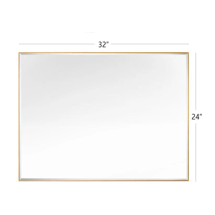 Modern Black Aluminum Framed Beveled Wall Mirror - Sleek Home Decor for Living Room, Bedroom & Entryway - Shatter-Resistant Glass with Stylish Reflections