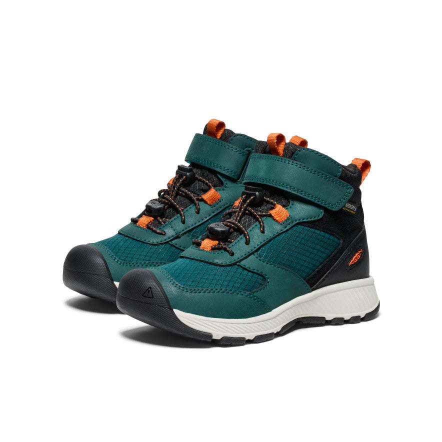 Waterproof Kids' Boots - Little Skua Rain Boots for Boys & Girls | Ponderosa Pine/Gold Flame | Perfect for Puddles, Rainy Days & Outdoor Play