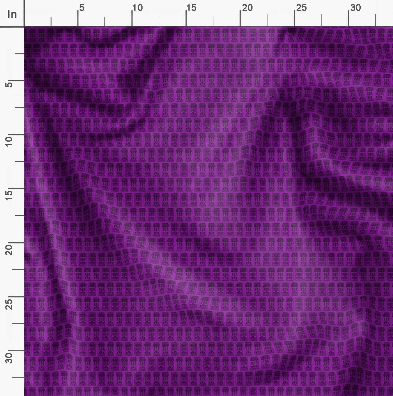 Soimoi Poly Georgette Purple Fabric by The Yard - 42 Inch Wide Urban Tapestry Buildings Architectural Print Fabric for Dresses, Curtains & Home Decor - Lightweight Flowy Material for DIY Fashion & Interior Design Projects