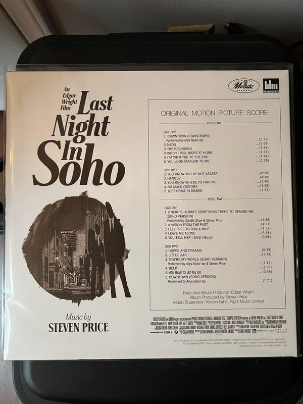 Steven Price - Last Night In Soho Original Motion Picture Soundtrack 2xLP Vinyl Record Album Eco Edition (Mint Condition) - Perfect for Movie Soundtrack Collectors & Vinyl Enthusiasts