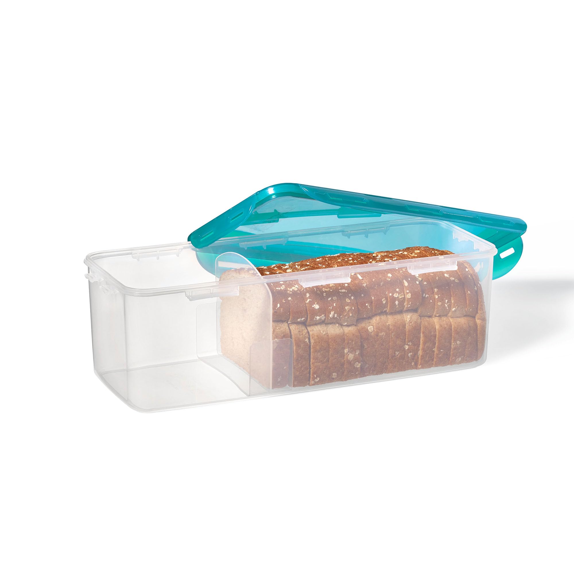 Starfrit LocknLock Airtight Plastic Bread Storage Container with Removable Divider - 5L/169oz Capacity - 4-Sided Locking Lid for Freshness - Perfect for Kitchen, Pantry & Bakery Storage