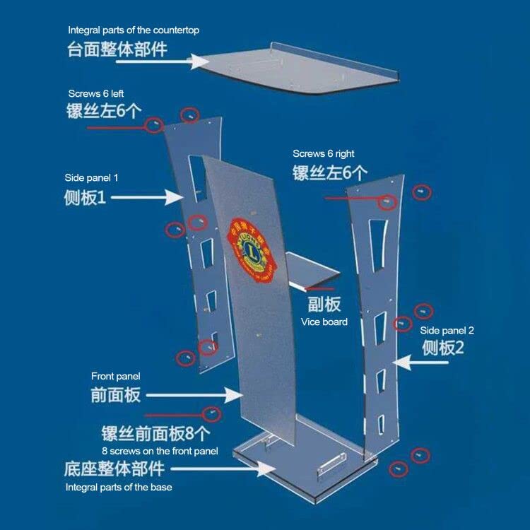 Clear Acrylic LED Podium Stand - Portable Presentation Lectern for Church, Office & Classroom - Perfect for Sermons, Speeches & Professional Events