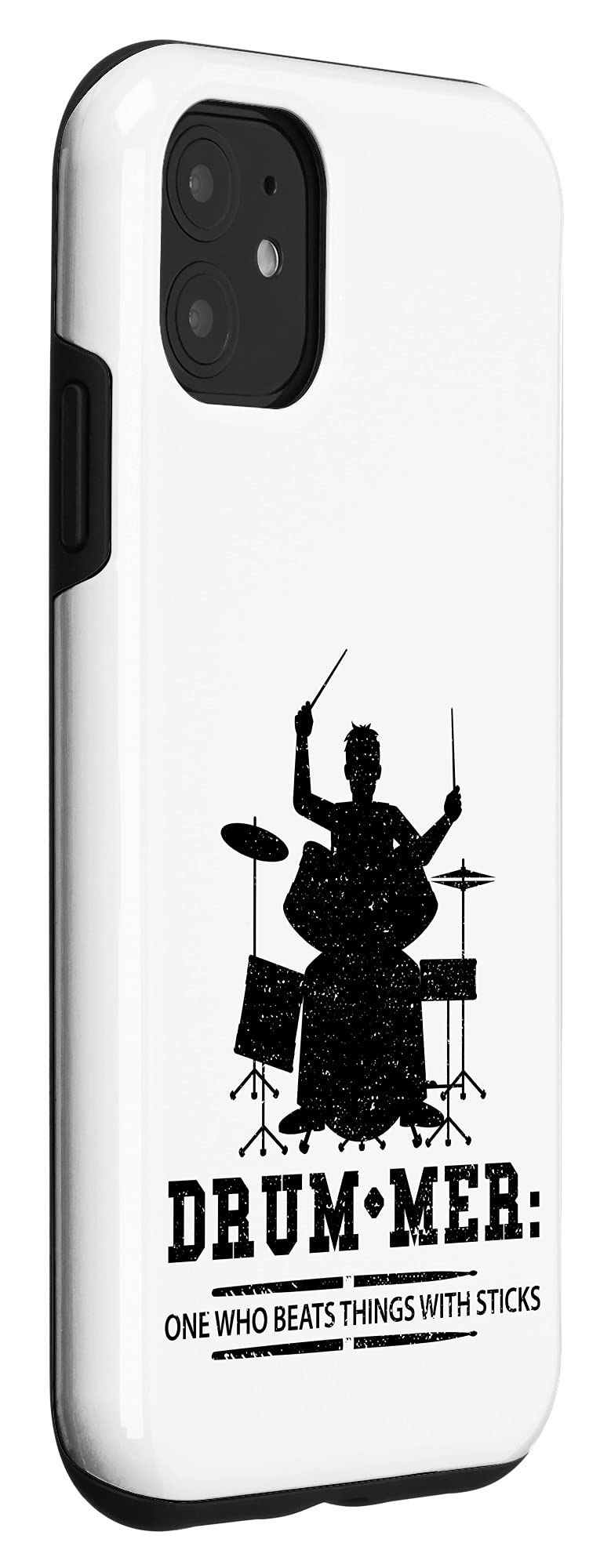 iPhone 11 Drum Enthusiast Case - Funny Drummer Definition & Music Lover Phone Cover - Perfect for Drummers, Musicians & Music Festival Fans