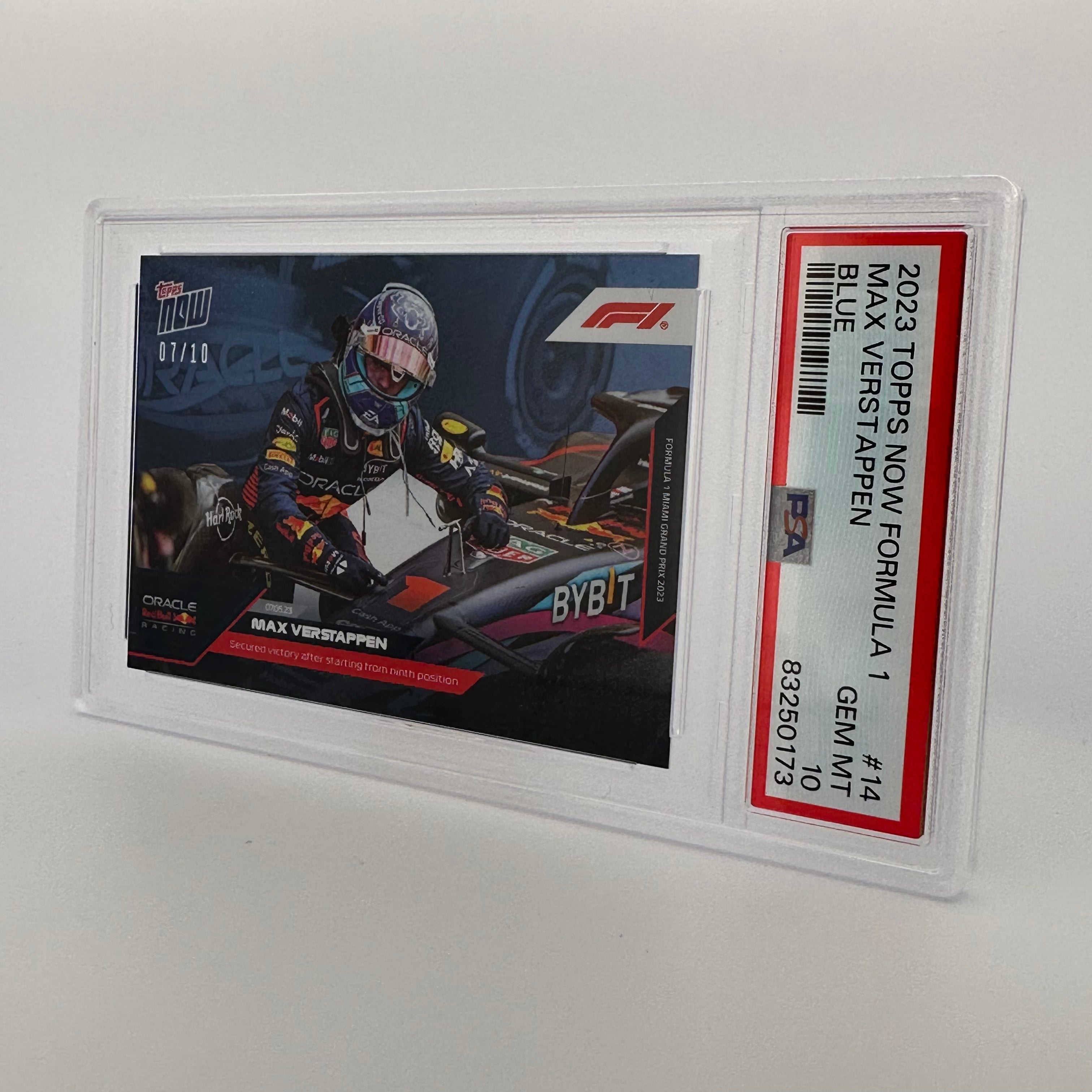 PSA 10 Graded 2007/10 Max Verstappen #14 Blue Racing Card - Perfect for F1 Collectors & Motorsport Memorabilia Displays