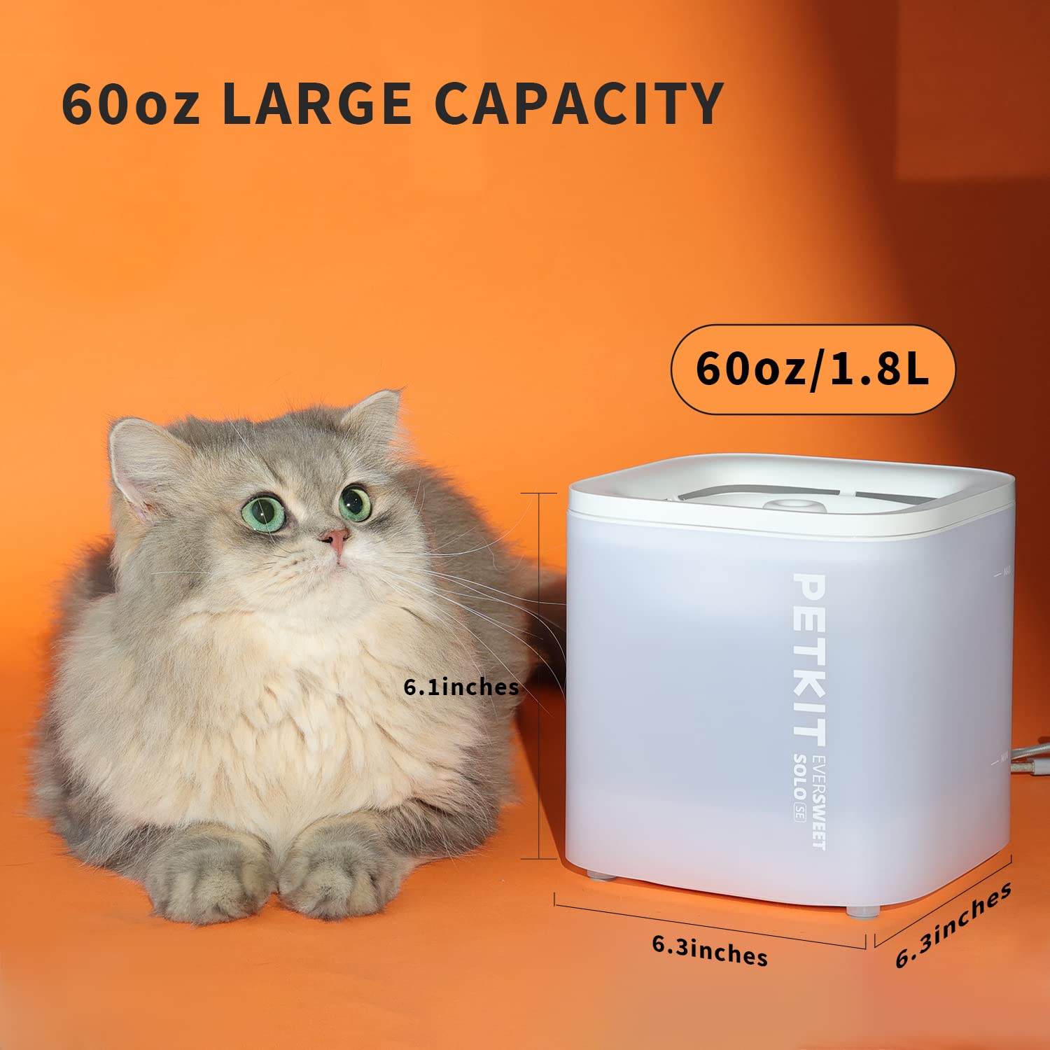 PETKIT YumShare Dual Hopper Automatic Pet Feeder for Cats and Dogs - Smart WiFi Pet Feeder with 1080P Camera, Night Vision & 2-Way Audio, 1.85L Water Fountain - Perfect for Home, Office & Travel Use