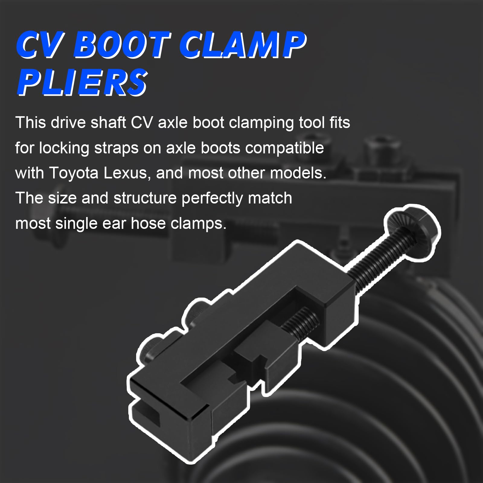 Bolaxin CV Axle Boot Clamp Tool Set - Professional CV Joint Boot Clamp Pliers for Drive Shaft & Hose Clamping - Compatible with Toyota, Lexus (09521-24010) - Perfect for Auto Repair Shops & DIY Mechanics