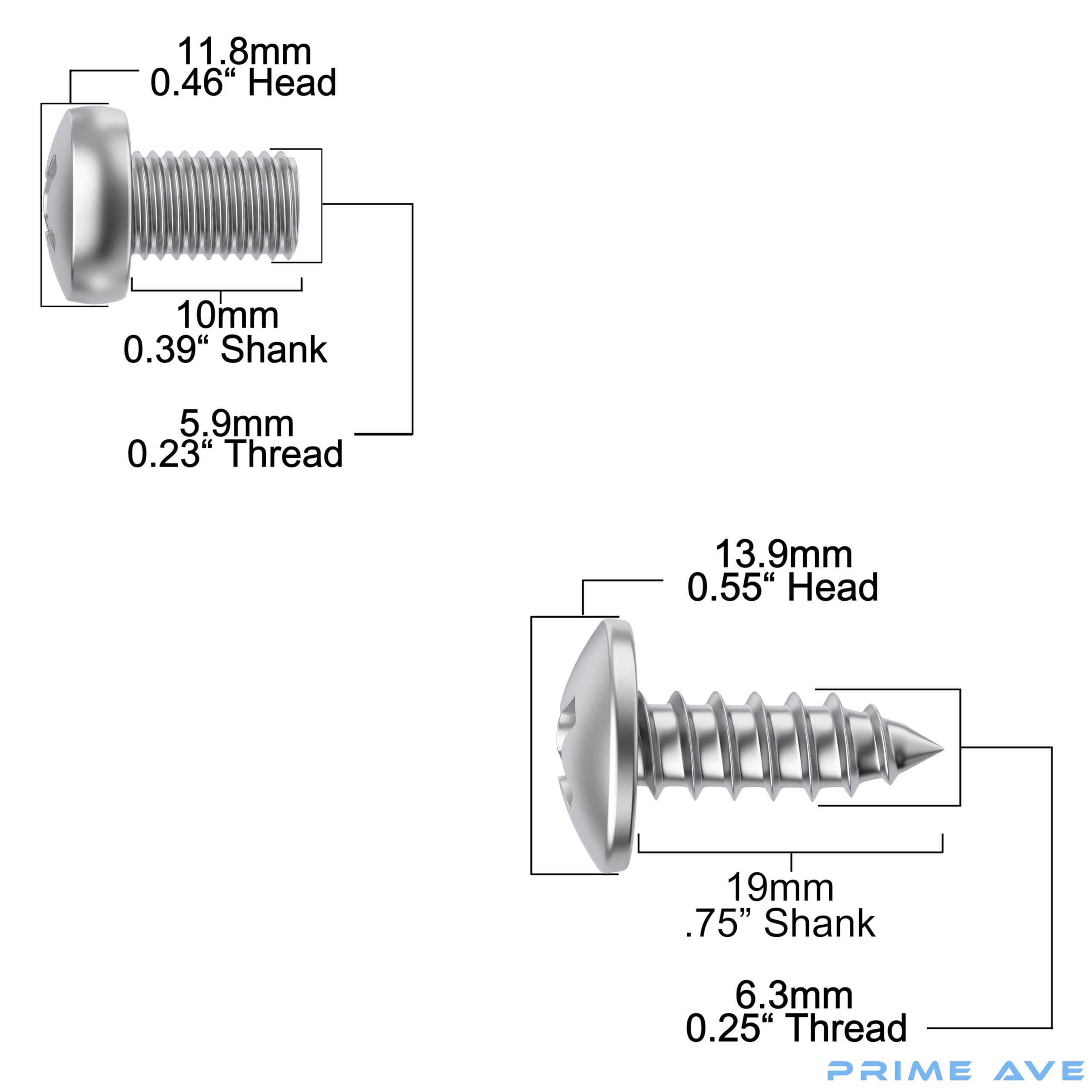 Premium Stainless Steel License Plate Screws - Rust Proof & Durable Fastener Kit for Car License Plates, Frames, Covers (8 Pack) - Fits Audi & Most Vehicles - Perfect for Front/Rear Plate Installation & Secure Mounting