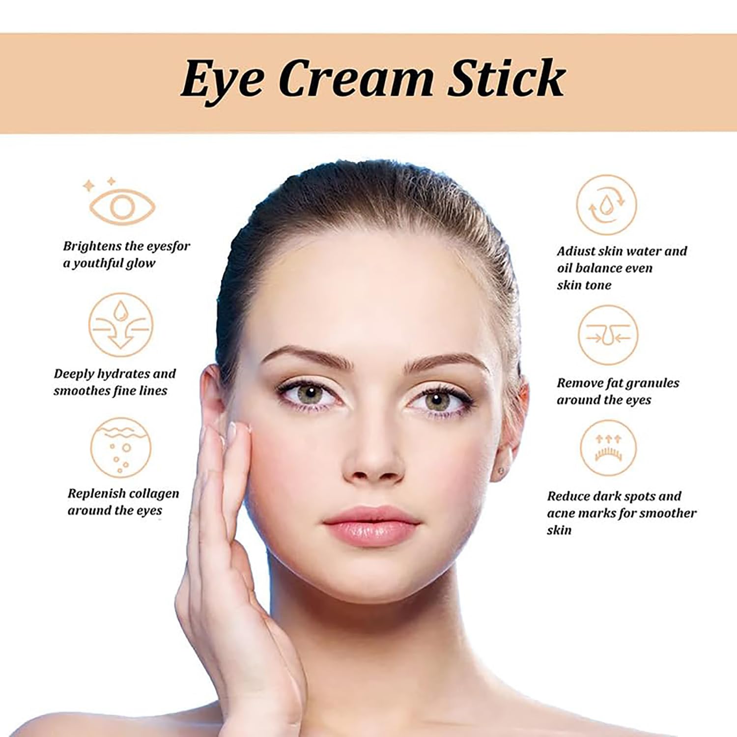Lumibalm Eye Serum Stick for Under Eye Bags & Puffiness - Anti-Aging Eye Cream Treatment Stick, Dark Circle Reducer, Hydrating Eye Balm (2 Pack) - Perfect for Morning Routine, Travel & Nighttime Skincare