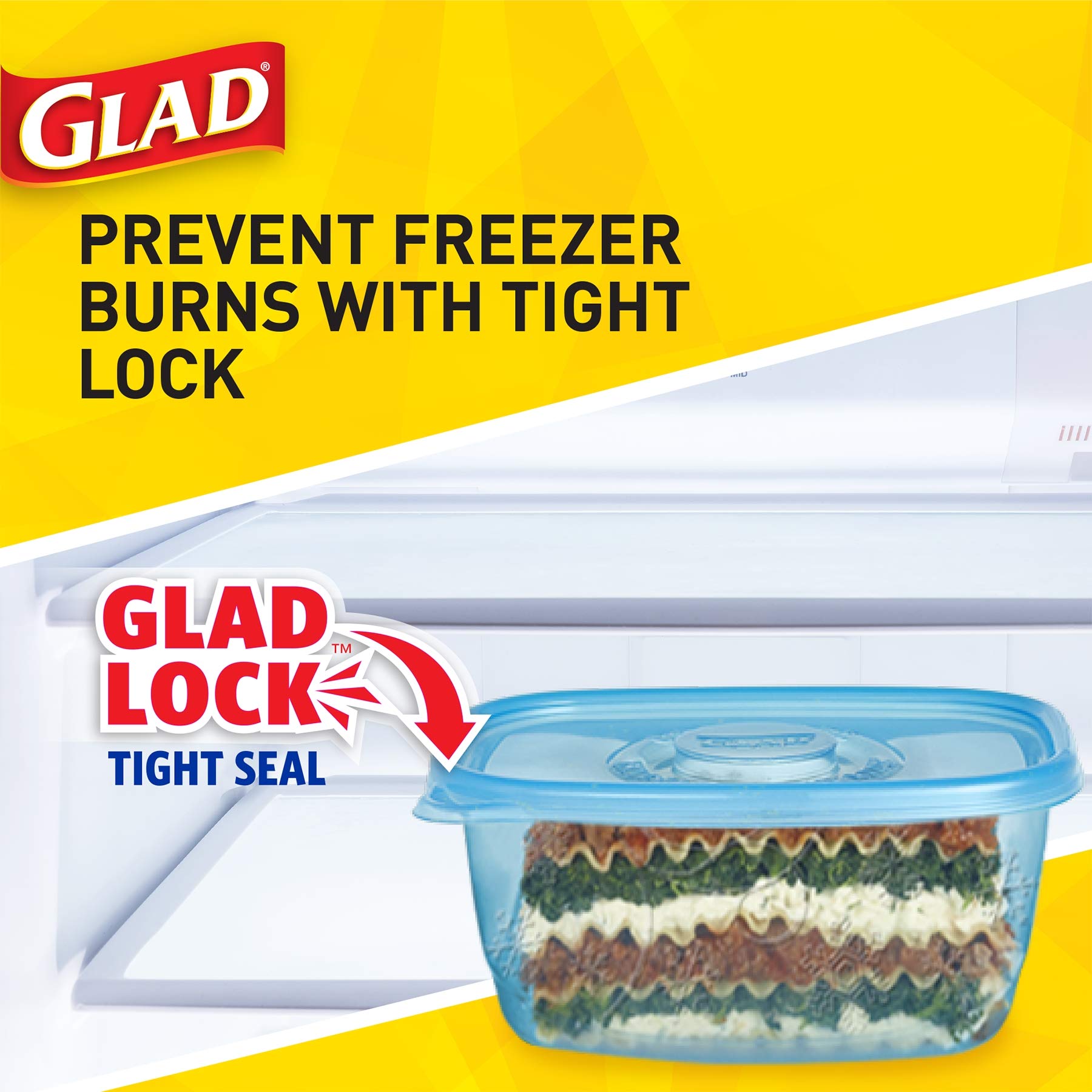Gladware Freezer-Safe Food Storage Containers, 64oz Large Rectangle BPA-Free Plastic Containers for Meal Prep, Leftovers & Freezing – 2-Pack Blue | Ideal for Kitchen, Office & Picnics