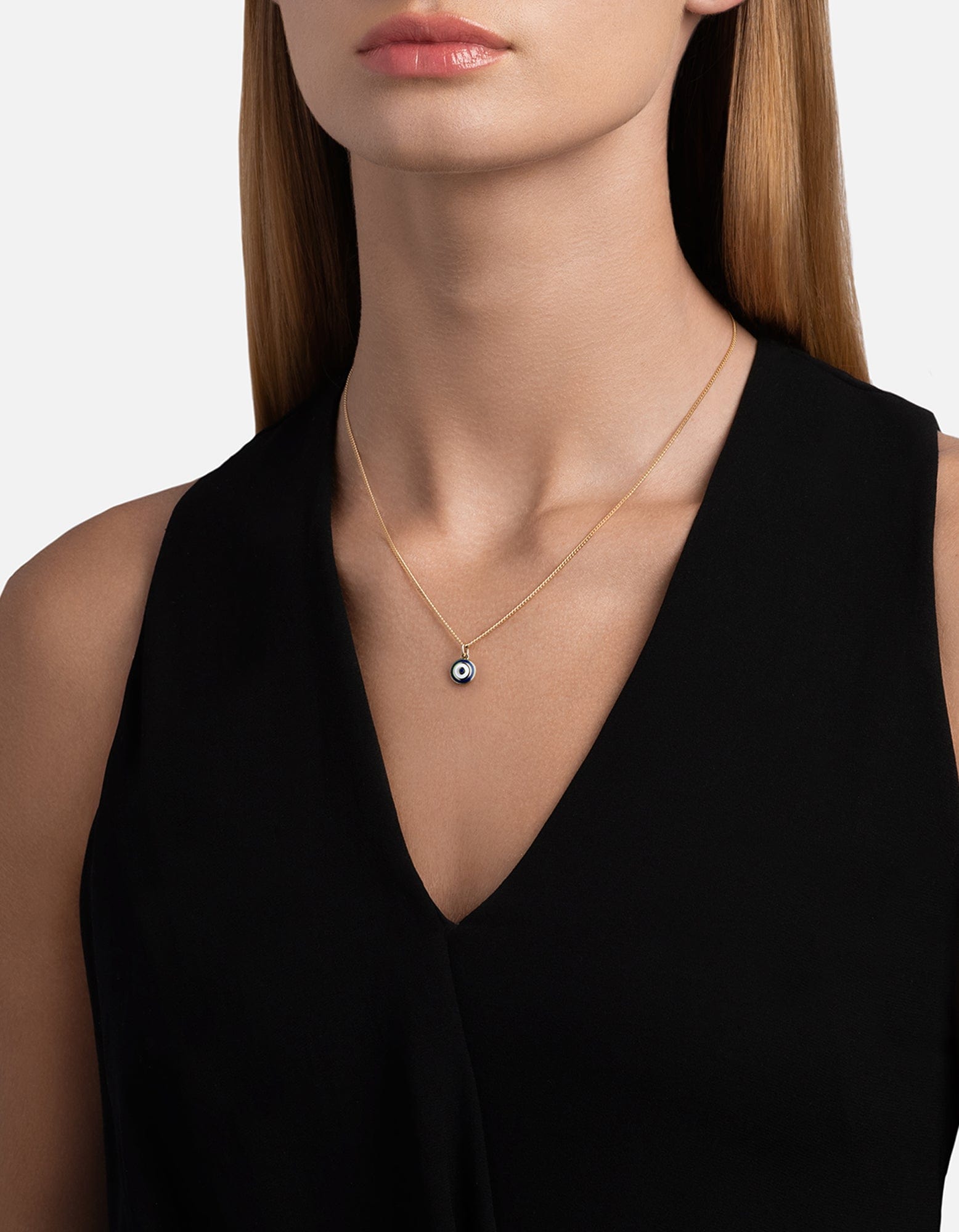 Ojos Necklace - 18K Gold Vermeil with Sky Blue Gemstone for Women | Elegant Layering Jewelry for Everyday Wear & Special Occasions