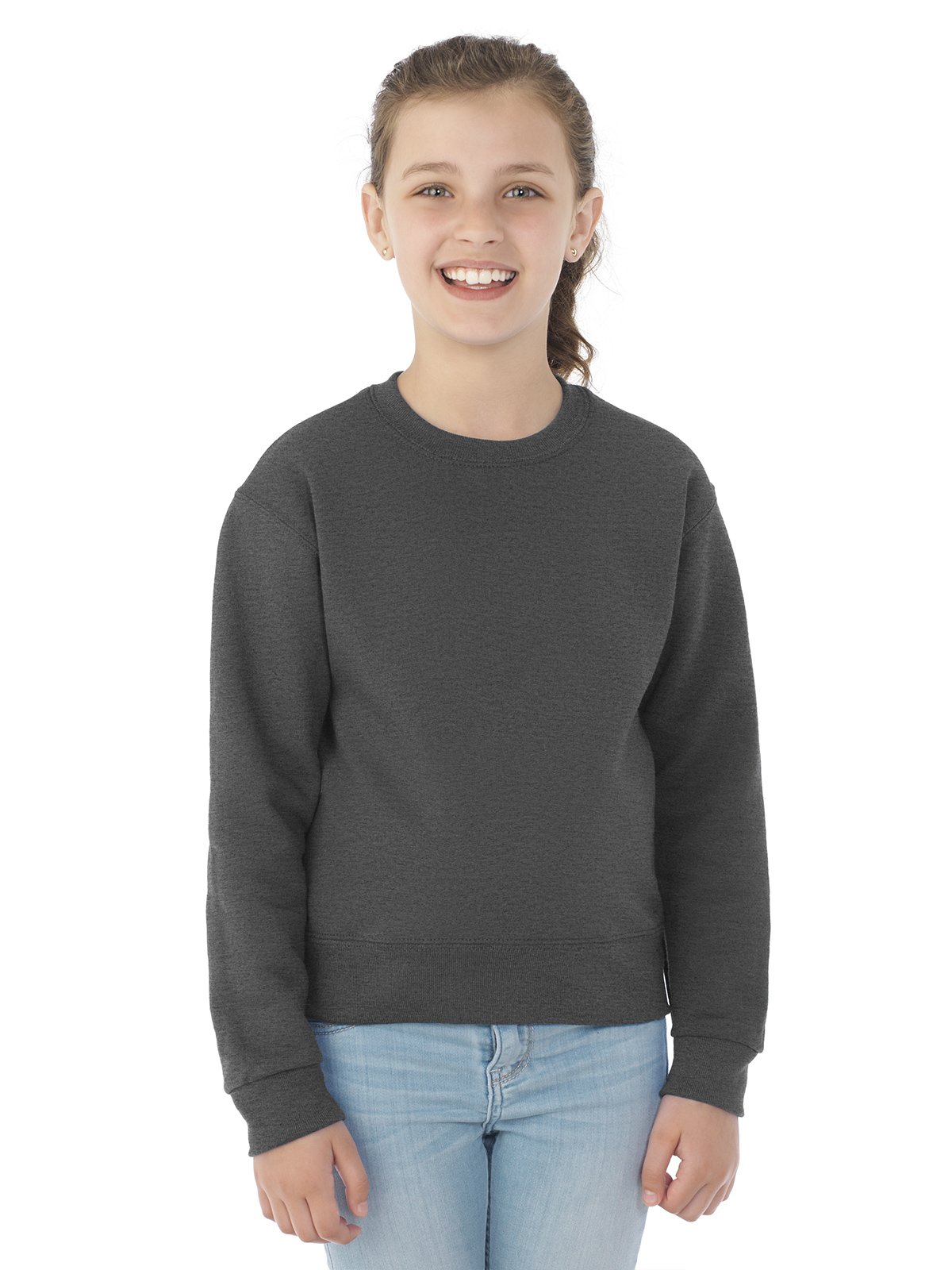 Jerzees Youth NuBlend Crew Neck Sweatshirt 562B - Soft Cotton Blend Pullover for Boys & Girls - Perfect for School, Sports & Casual Wear