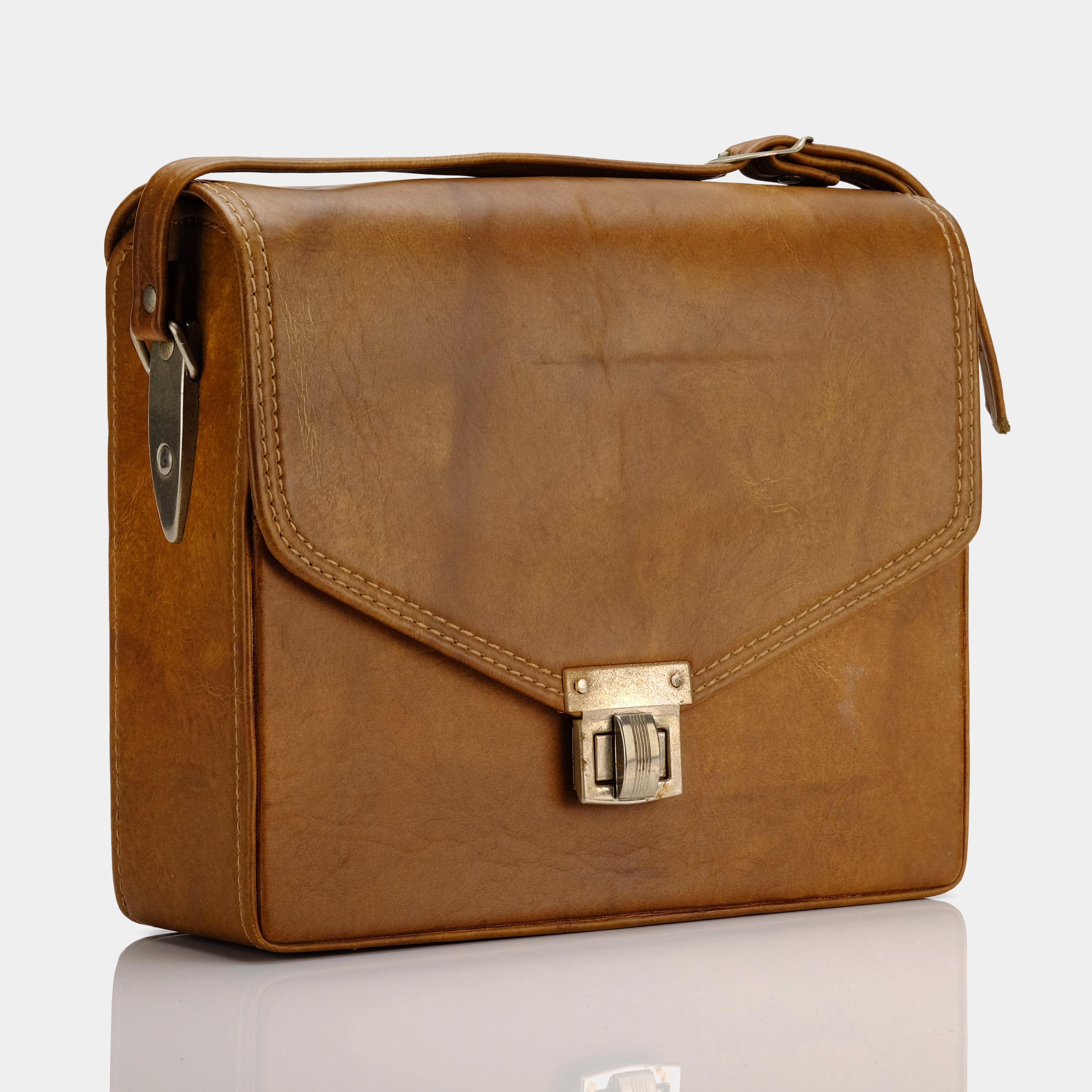Premium Brown Leather Folding Camera Bag - Waterproof DSLR/SLR Case with Adjustable Strap for Photographers & Travel Enthusiasts - Perfect for Outdoor Shoots, Travel & Daily Use
