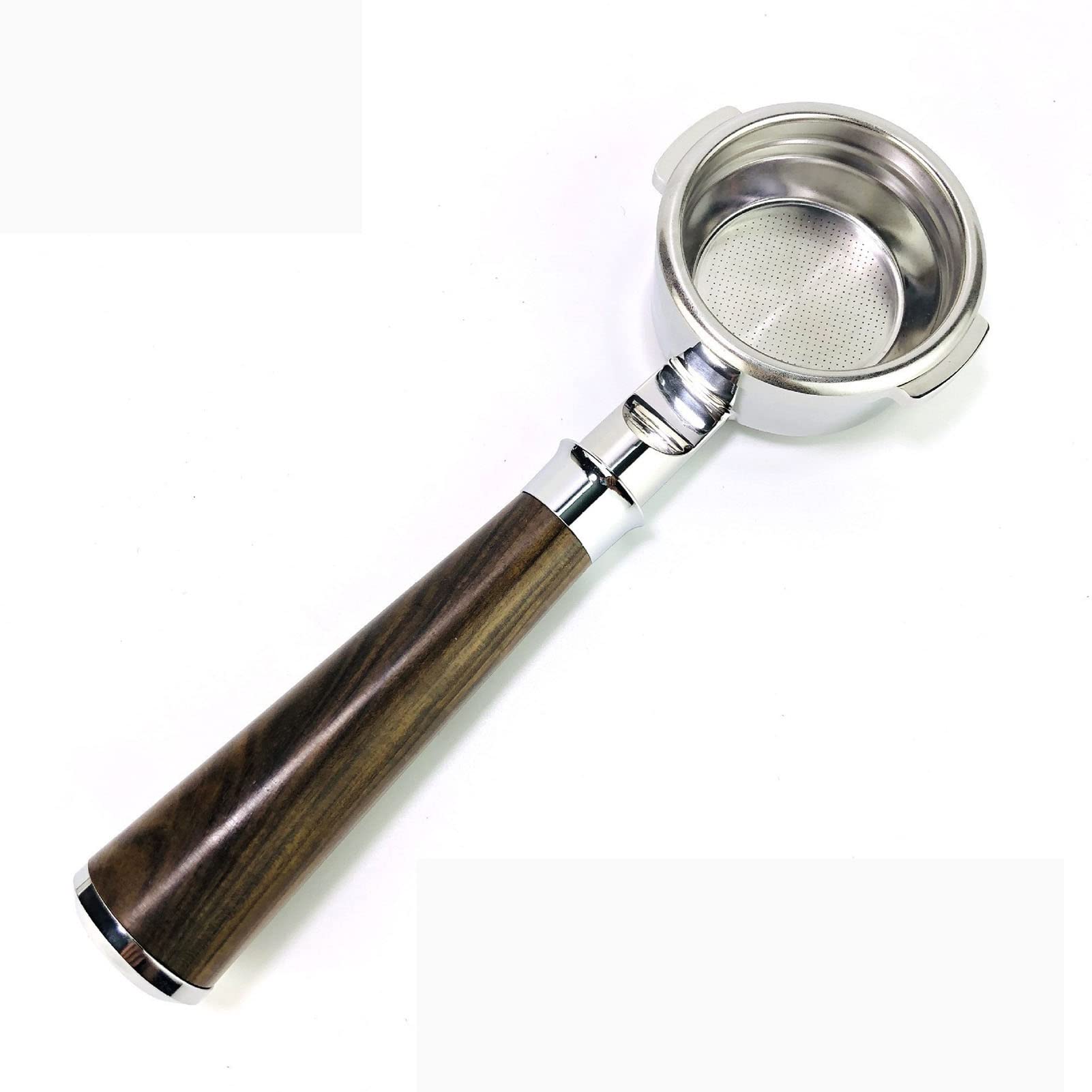 Premium 304 Stainless Steel 58mm Bottomless Portafilter Replacement Filter Basket - Compatible with Breville BES900 BES920 BES980 Espresso Machines - Black Rosewood Handle - Perfect for Home Baristas & Coffee Shops