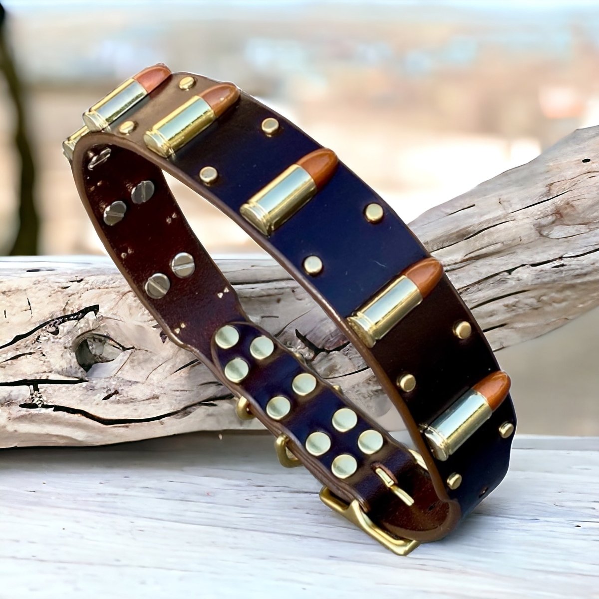 Premium Genuine Leather Dog Collar with Heavy-Duty Buckle - Durable & Stylish for Large & Medium Dogs - Perfect for Training, Walking & Outdoor Adventures