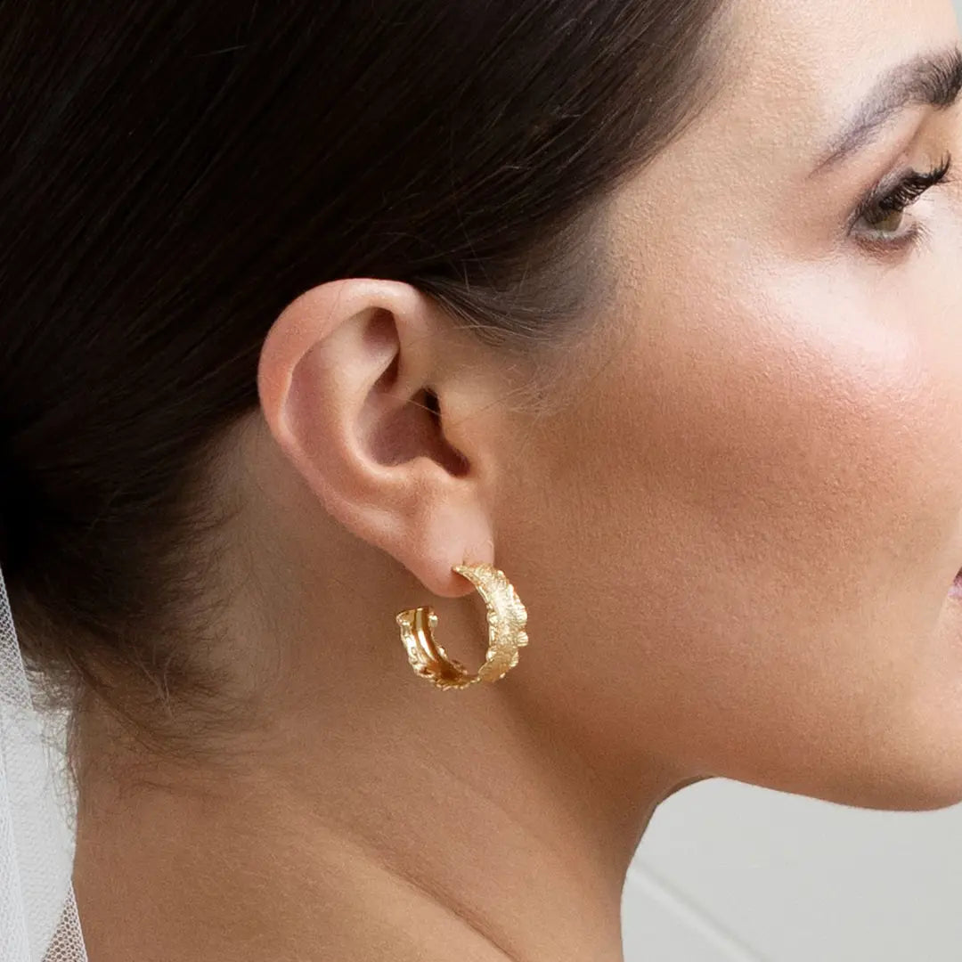 Eloise Hoops - Elegant Gold Plated Earrings for Women | Perfect for Parties, Weddings & Everyday Wear