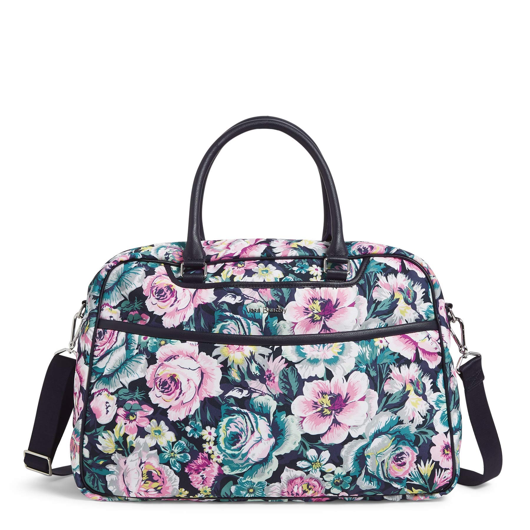 Vera Bradley Women's Lay Flat Weekender Travel Bag - Stylish Carry-On Duffel for Weekend Getaways, Gym & Overnight Trips - Perfect for Travel, Work & Leisure