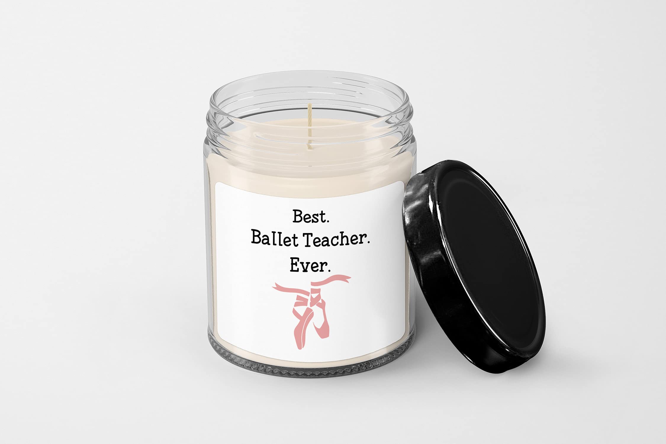 Best Ballet Teacher Ever Soy Wax Candle - 9 oz Hand-Poured Vanilla Scented Candle in Jar - Perfect Gift for Dance Instructors, Ballet Students & Dance Studio Decor