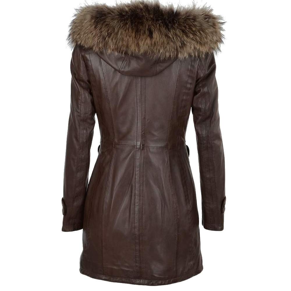 Premium Black Glossy Genuine Lambskin Leather Trench Coat for Women - Elegant Long Jacket for Business, Evening & Winter Wear - Amazon Fashion