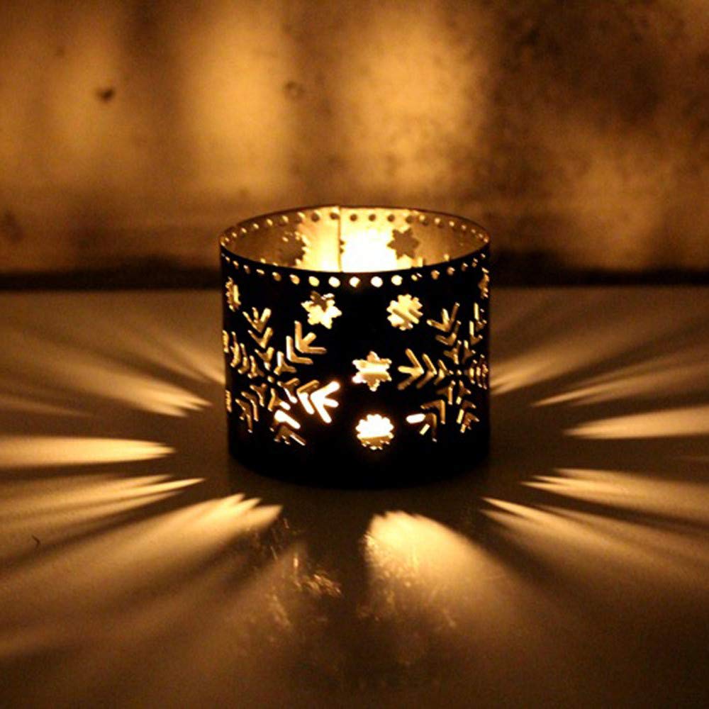 Muicook Xms Hollow Candle Holder - Elegant Candlestick for Christmas, Wedding & Party Decorations | Perfect for Table Centerpieces, Birthday Celebrations & Holiday Home Decor