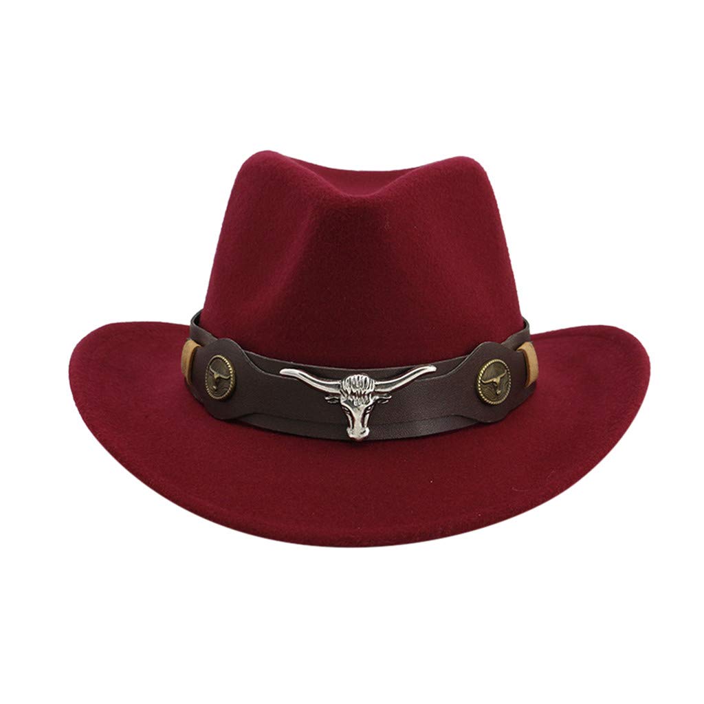 Vintage Adjustable Wool Felt Cowboy Hat for Men - Wide Brim Western Style with Chin Rope - Perfect for Rodeo, Country Music Festivals & Outdoor Adventures