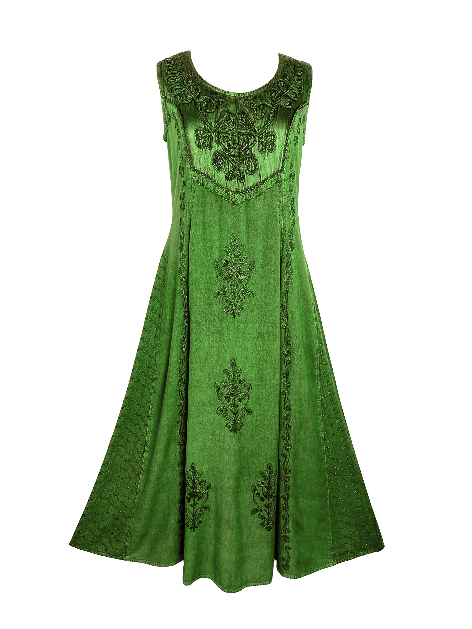 Agan Traders Women's 2025 Spring Sleeveless Maxi Dress - Floral Embroidered Long Sun Dress with Short Sleeves | Perfect for Beach Vacations, Summer Parties & Casual Outings