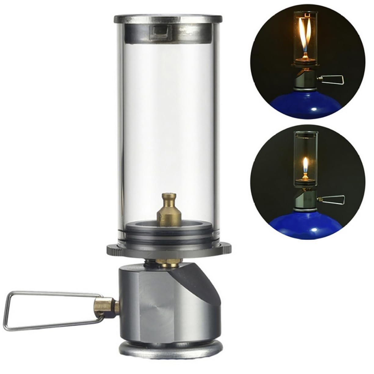 BRS-55 Portable Gas Camping Lantern - Outdoor Tent Light with Adjustable Brightness for Hiking, Backpacking & Emergency Use