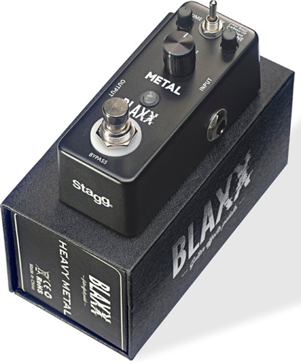 Stagg Blaxx Metal Compact Guitar Pedal - High-Quality Distortion & Overdrive Effects for Electric Guitar - Perfect for Stage Performances, Studio Recording & Home Practice