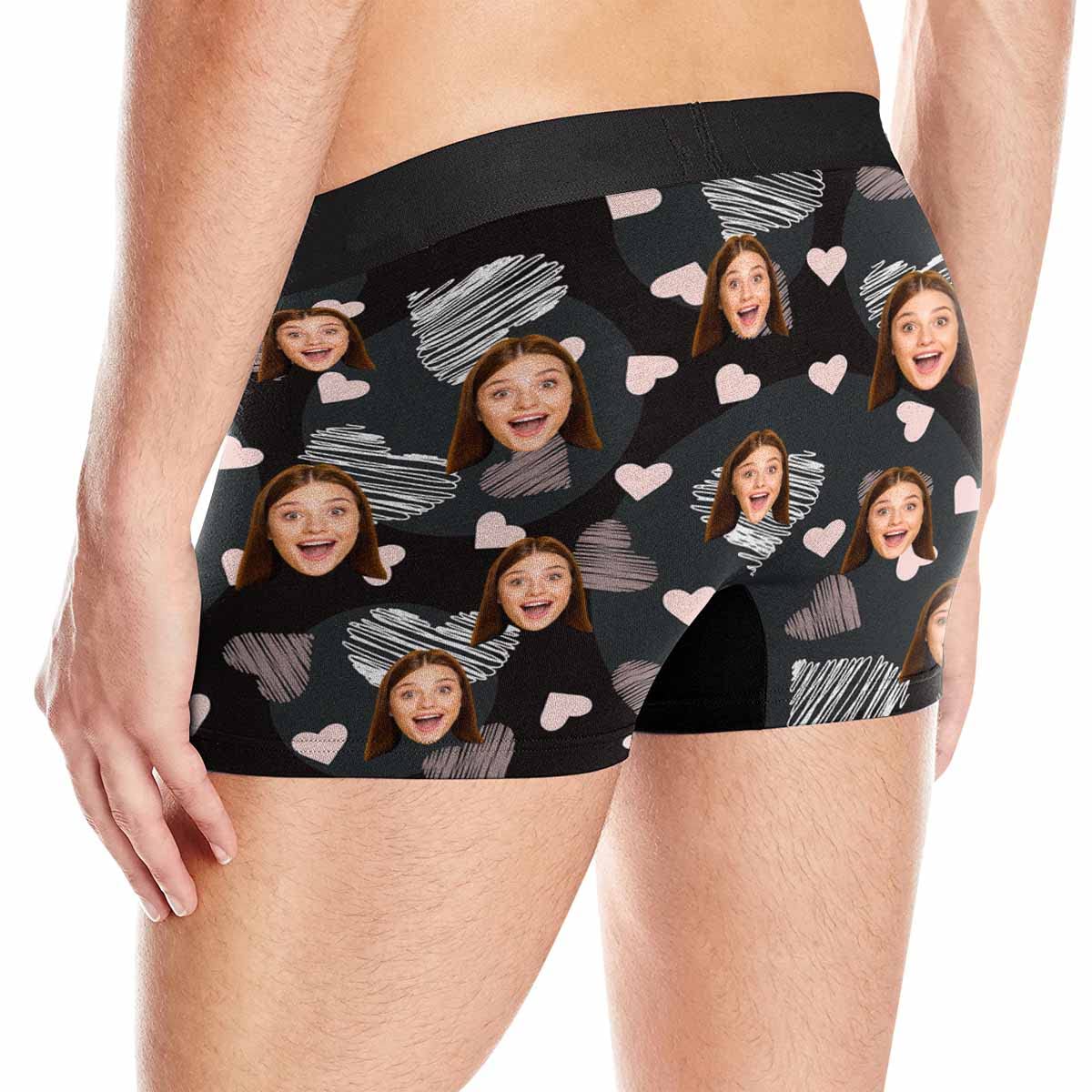 Custom Funny Men's Underwear with Girlfriend Face - Personalized Boxer Briefs for Valentine's Gifts - Romantic Couple Underwear for Boyfriend & Anniversary Present - Perfect for Surprise Gifts & Intimate Moments