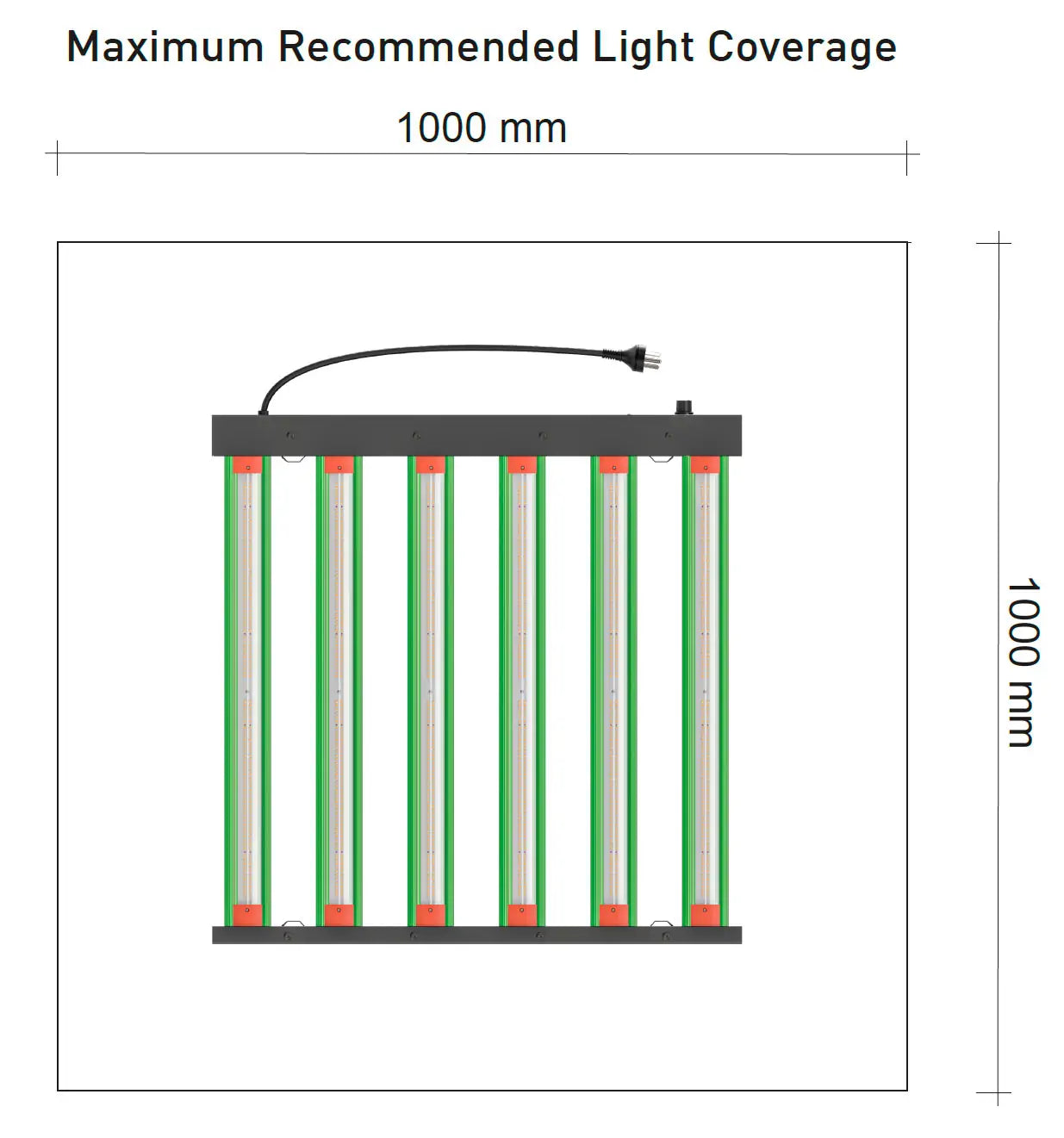 Digi Lumen 400W Halo 6 Bar LED Light with Built-in Driver - High Brightness LED Work Light for Garage, Workshop, Warehouse, and Outdoor Lighting