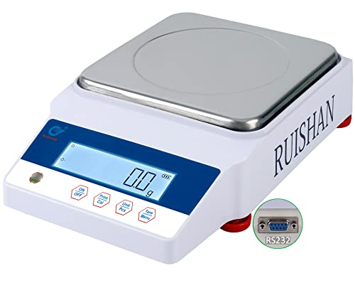 RUISHAN 10kg x 0.1g Precision Digital Scale - High Accuracy Lab Balance for Jewelry, Gold, Grains & Industrial Use | Scientific Weighing & Counting Scale with Calibration | Perfect for Laboratories, Pharmacies & Home Kitchens