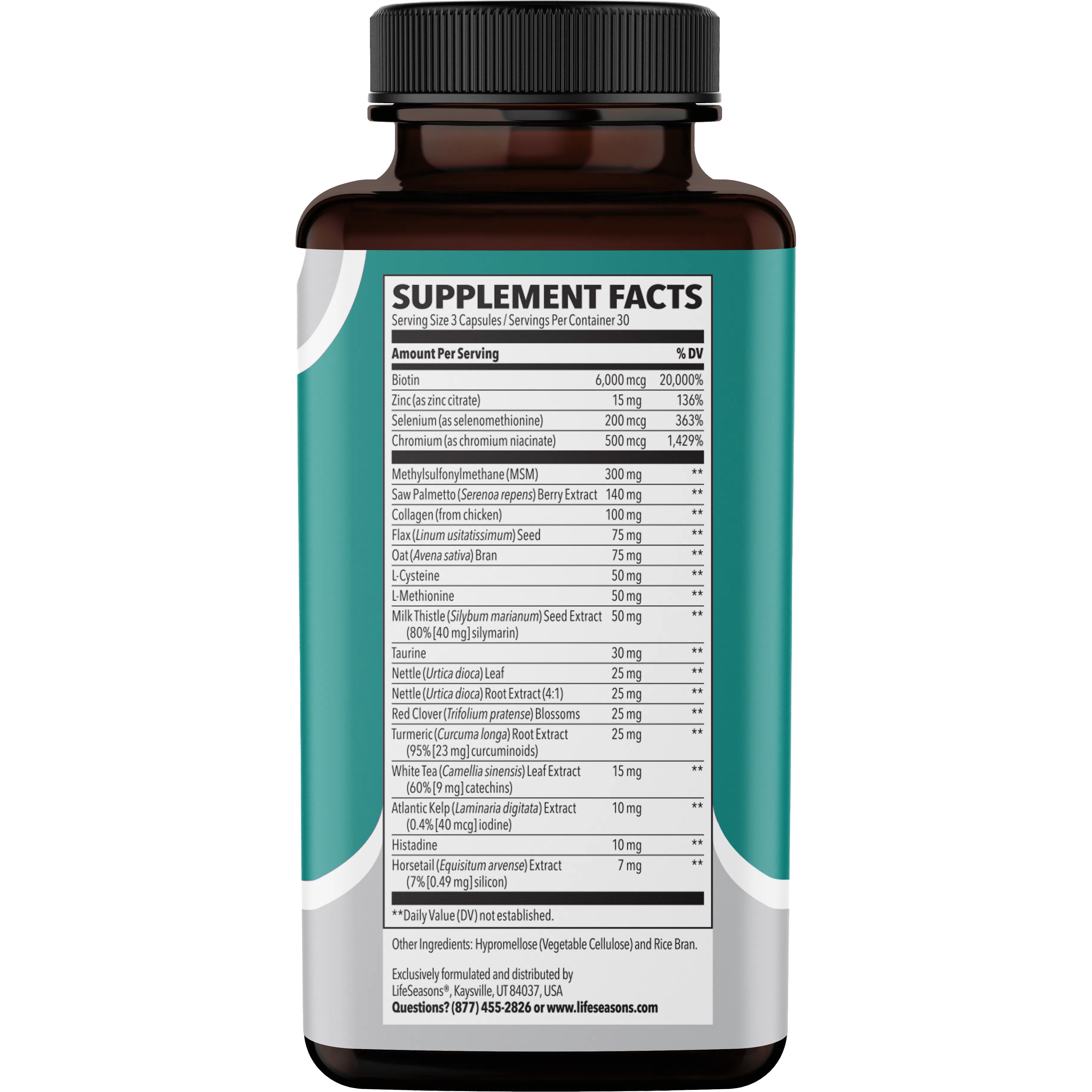 LifeSeasons Hair Gro R - Natural Hair Growth Supplement for Thicker, Stronger Hair | Supports Healthy Hair Growth for Men & Women | Perfect for Thinning Hair & Hair Loss Prevention