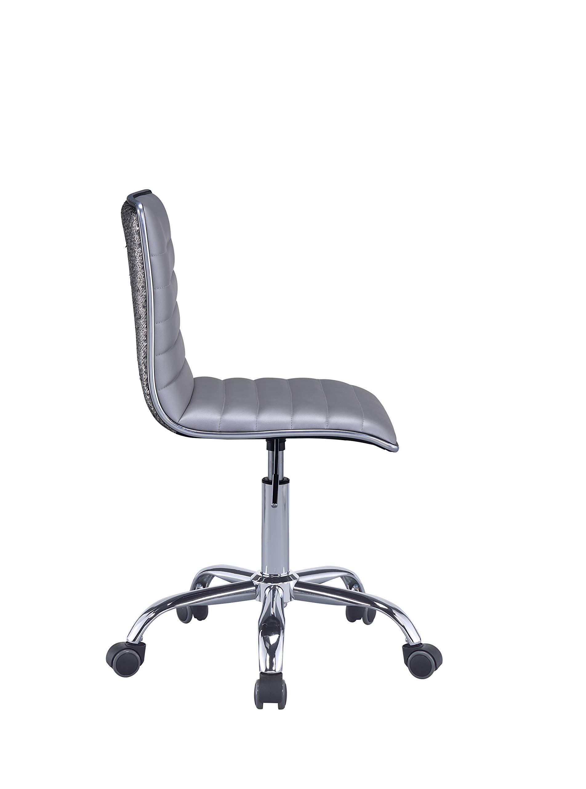 Benjara Adjustable Height Swivel Office Chair - Ergonomic Desk Chair with Lumbar Support, Gray - Perfect for Home Office, Gaming & Workspace