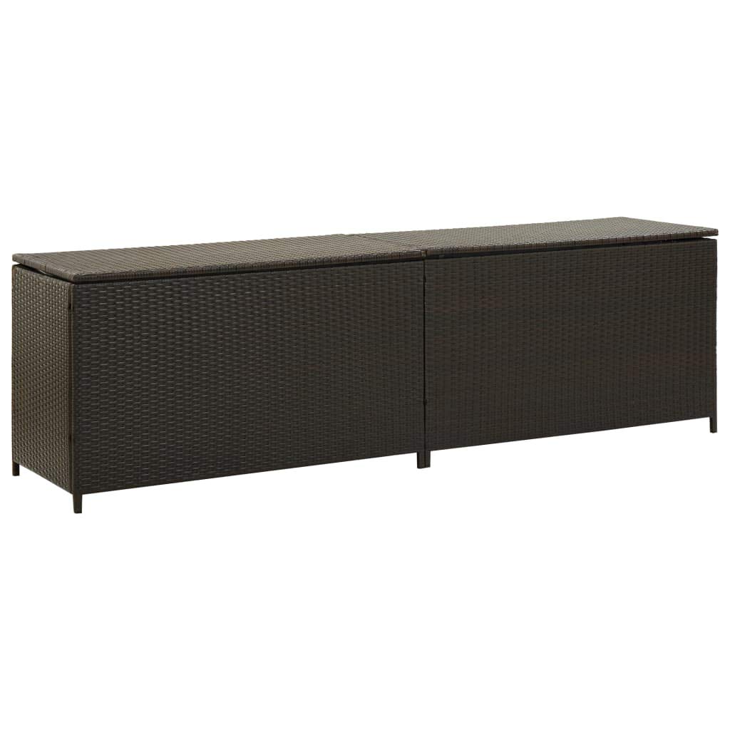 Outdoor Garden Storage Box with PE Rattan Design - 78.7