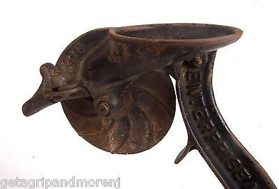 Vintage CHERRY STONER Cast Iron No.1 Enterprise Cherry Pitter - Authentic 1883 Antique Kitchen Tool for Baking & Preserving