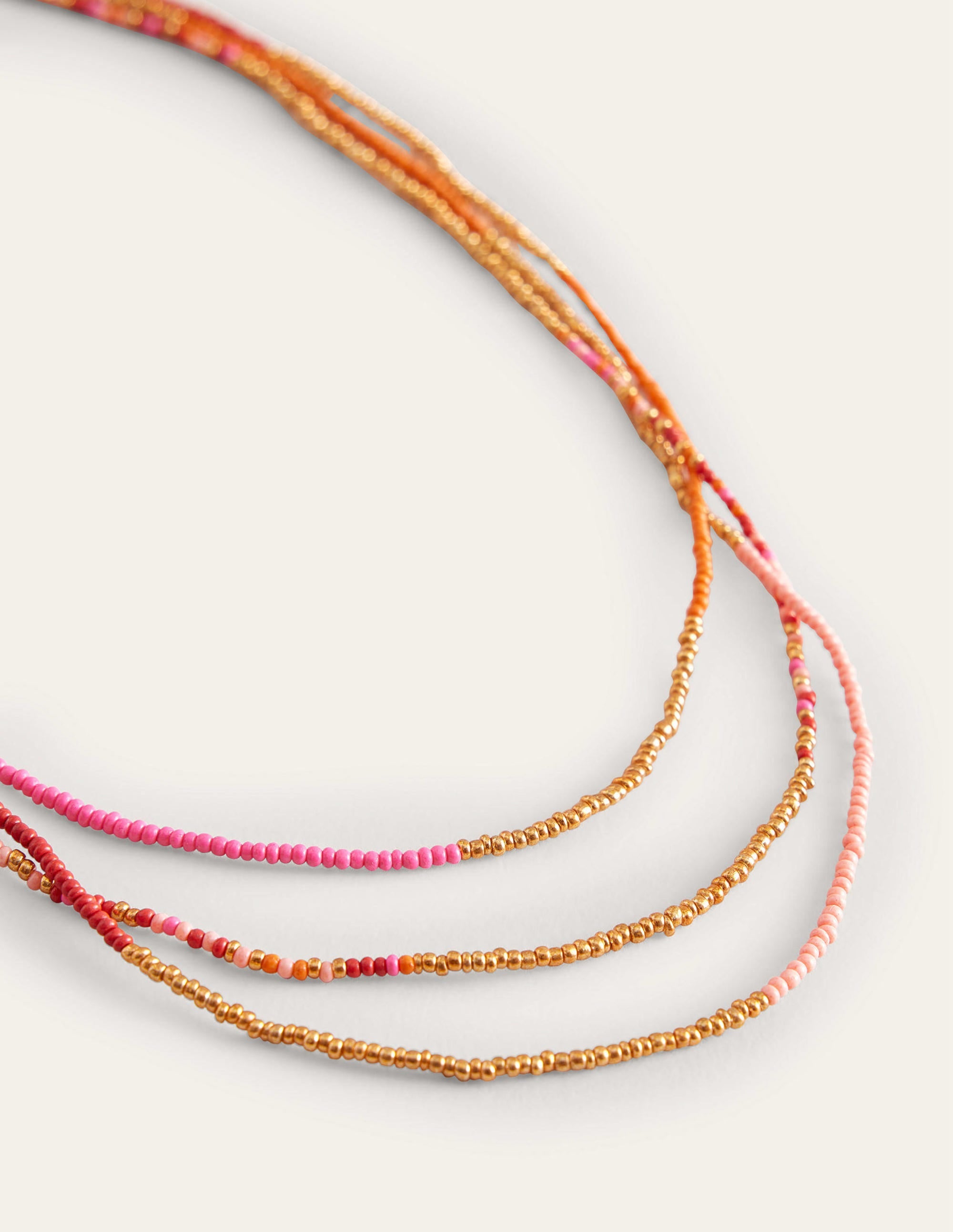 Elegant Pink Beaded Necklace for Women - Handmade Multi-Color Glass Beads Jewelry - Perfect for Parties, Weddings & Everyday Wear