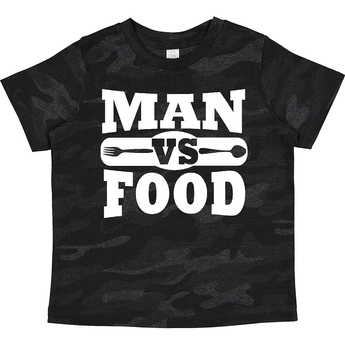 Inktastic Man Vs Food Toddler T-Shirt - Funny Kids Graphic Tee for Boys & Girls - Soft Cotton Toddler Shirt for Casual Wear & Family Outings