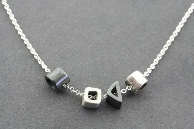 Circle Square Triangle Floating Necklace - Minimalist Geometric Pendant Jewelry for Women - Perfect for Everyday Wear, Gifts & Special Occasions