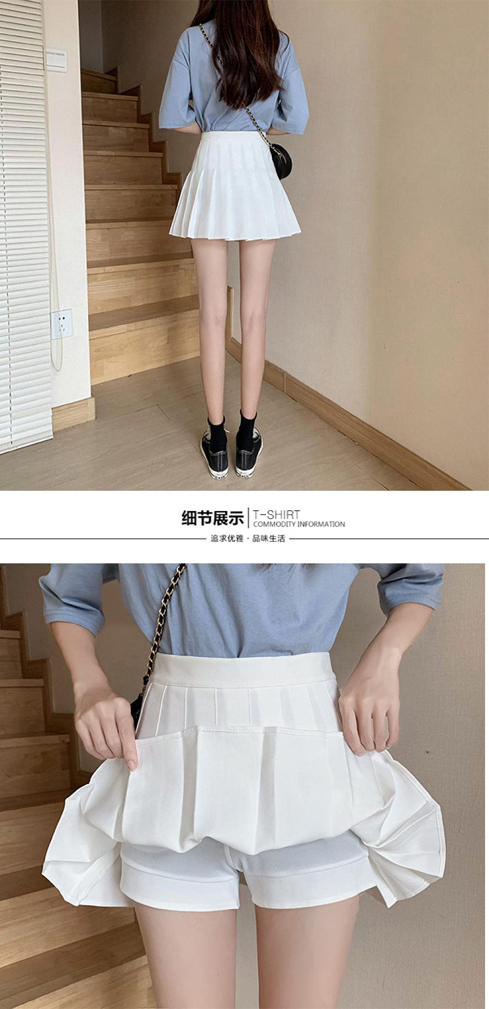 Stylish Pleated Mini Skirt for Teen Girls & Women - High Waist A-Line Short Skirt | Perfect for School, Parties & Summer Outfits