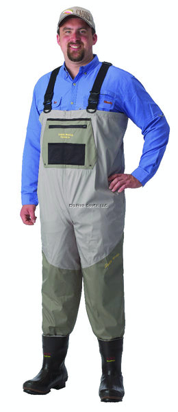 Caddis Stout 2-Tone Taupe Breathable Chest Waders for Fly Fishing & Hunting - Waterproof & Comfortable Wading Gear for Outdoor Adventures