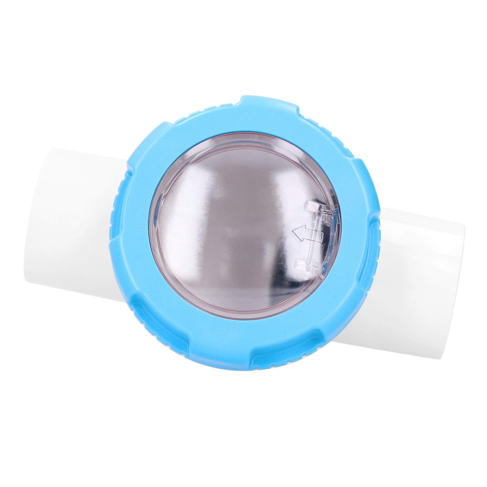 2 Inch Clear Swimming Pool Check Valve - Non Return Backflow Preventer for Pool Pipes | Durable One-Way Valve for Inground & Above Ground Pools, Spas, and Water Filtration Systems