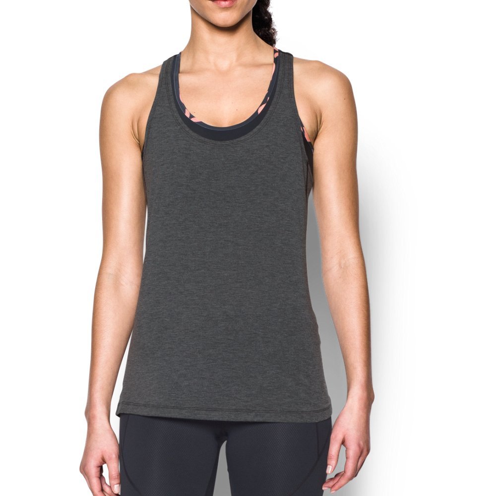 Under Armour Women's UA Skyward Tank Top - Breathable Workout Shirt for Running, Yoga & Gym - Asphalt Heather/Graphite