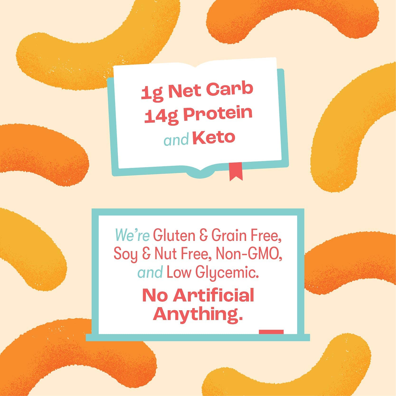 Keto Chips - Low Carb, Low Sugar, Gluten Free Protein Snacks - 15g Protein, Low Calories - Cheddar Cheese Flavor (12 Bags) - Perfect for School Lunches, Office Snacks & Keto Diet