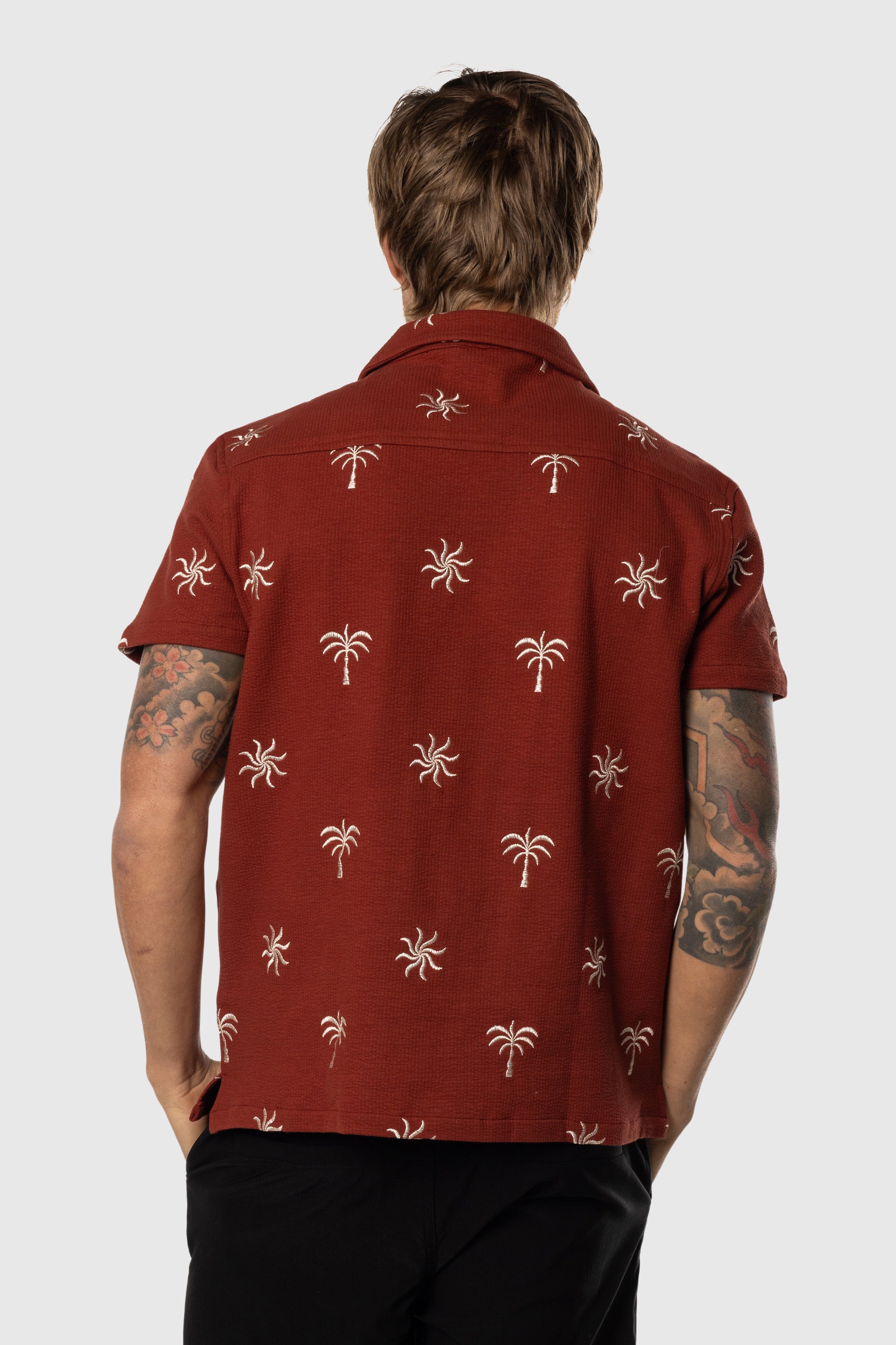 Stylish Men's Cabana Button Up Shirt - Lightweight Breathable Short Sleeve Hawaiian Shirt for Summer Beach Vacation, Pool Party & Casual Outings