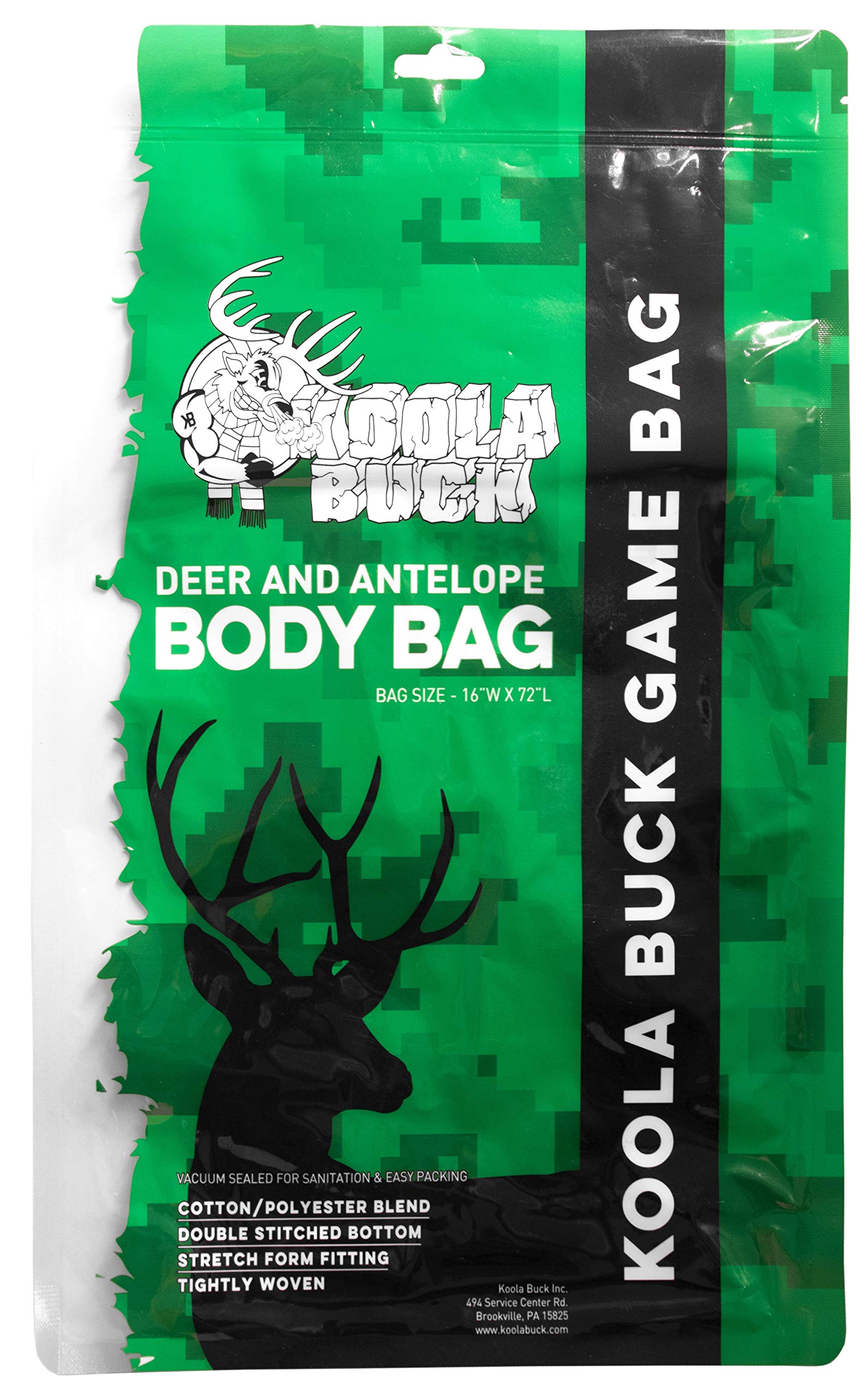 Koola Buck 5-Pack Reusable Hunting Game Meat Bags - Heavy Duty Quarter & Full Body Bags for Deer, Elk, Moose, Caribou, Antelope & Hogs - Perfect for Field Dressing, Transport & Storage of Wild Game Meat