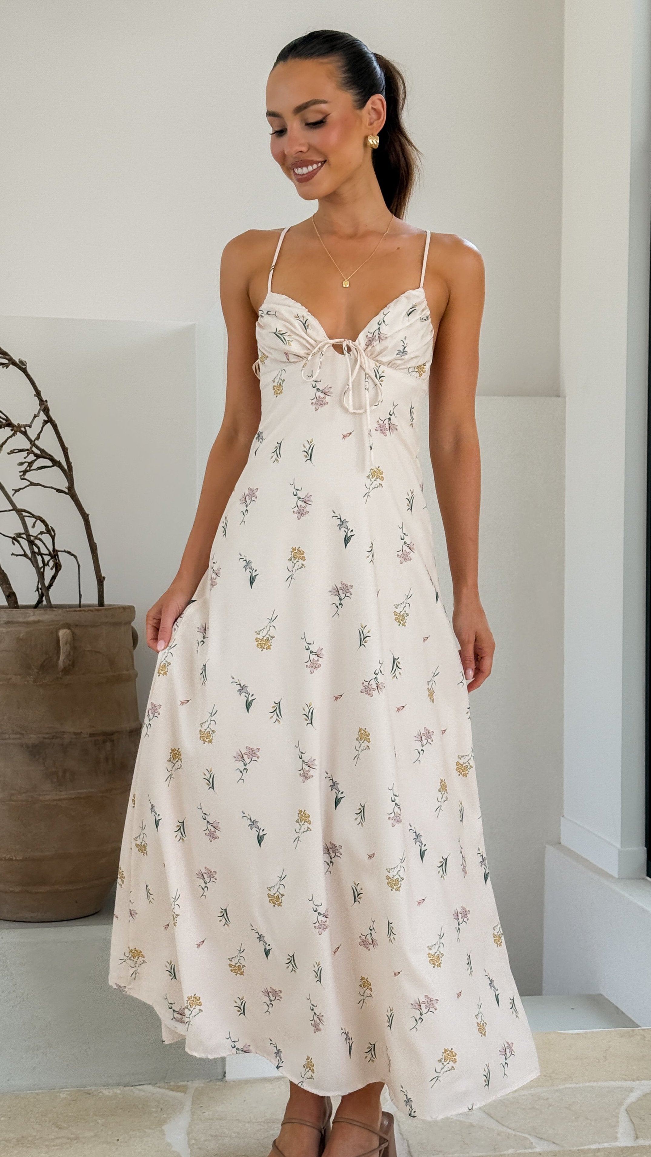 Coco Maxi Dress Wildflower - Flowy Bohemian Summer Dress for Women | Perfect for Beach Vacations, Music Festivals & Casual Outings