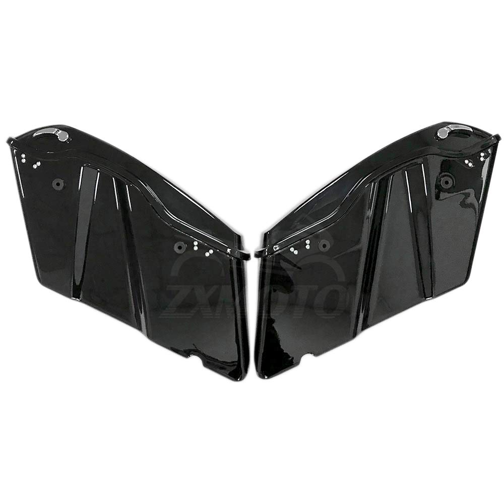 ZXMOTO Vivid Black Hard Saddlebags for Harley Touring Models (2014-2020) - FLT, FLHT, FLHTCU, FLHRC, Road King, Road Glide, Street Glide | Durable Motorcycle Luggage with Mounting Hardware | Perfect for Long Rides & Road Trips